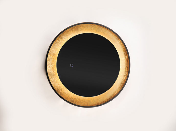 ET2 - E42036-GLBK - LED Mirror - Floating - Gold Leaf / Black