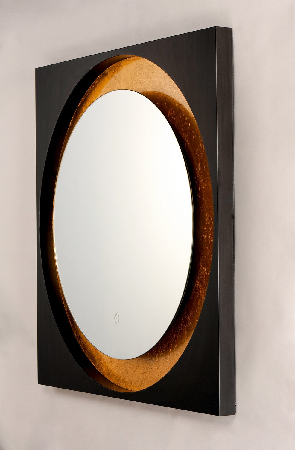 ET2 - E42040-GLBK - LED Mirror - Floating - Gold Leaf / Black