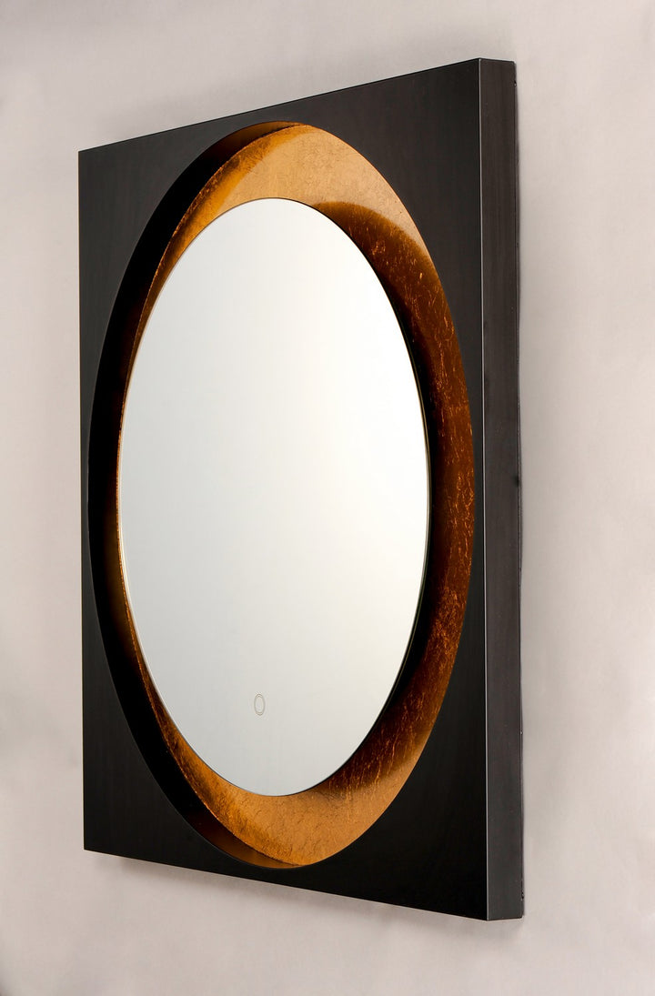 ET2 - E42040-GLBK - LED Mirror - Floating - Gold Leaf / Black
