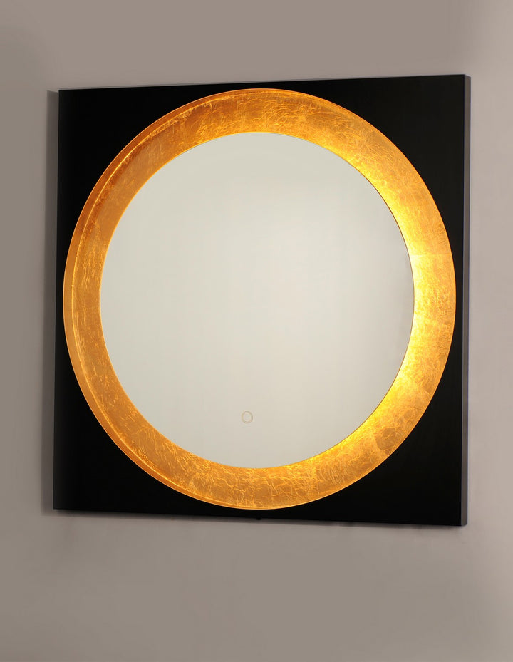 ET2 - E42040-GLBK - LED Mirror - Floating - Gold Leaf / Black