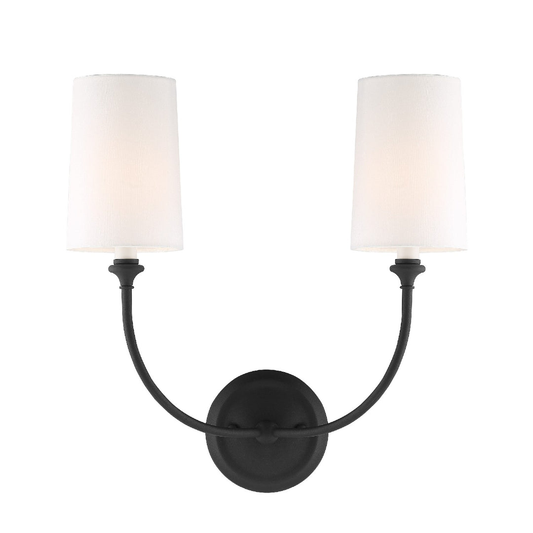 Sylvan Two Light Wall Sconce in Black Forged - available from The Lighting Shoppe, trusted by Canadian homeowners
