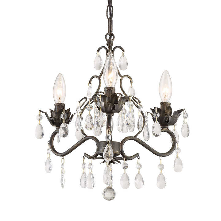 Paris Market Three Light Mini Chandelier in English Bronze - available from The Lighting Shoppe, trusted by Canadian homeowners