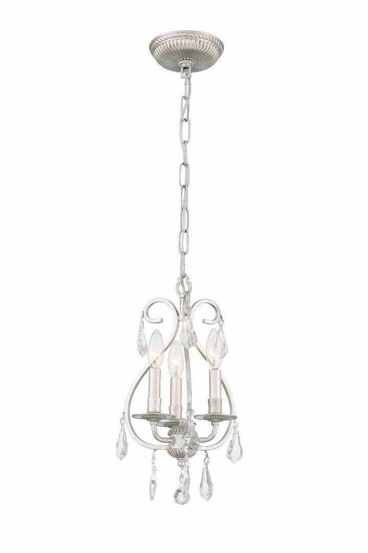 Ashton Three Light Mini Chandelier in Olde Silver - available from The Lighting Shoppe, trusted by Canadian homeowners