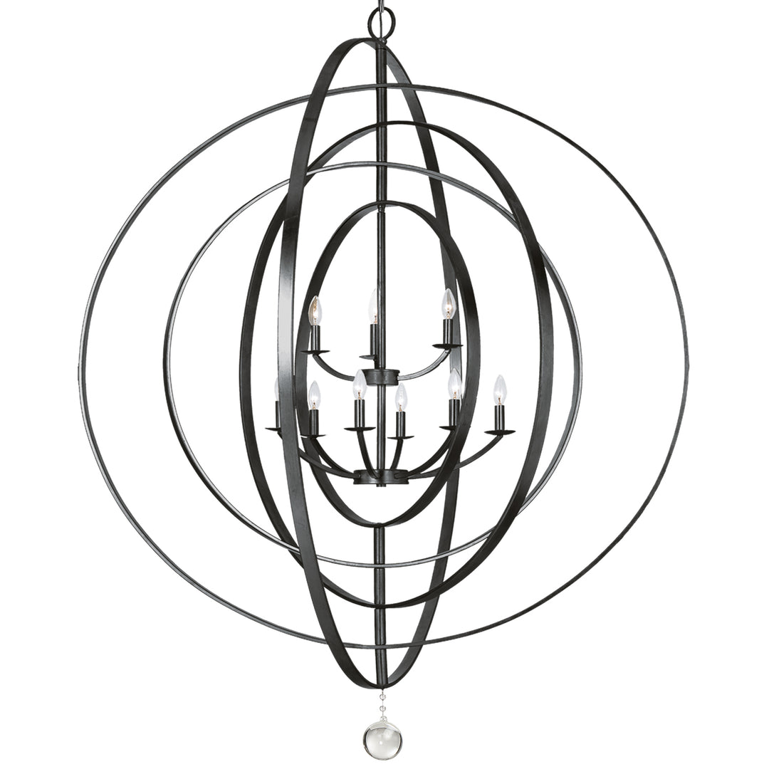 Luna Nine Light Chandelier in Matte Black - available from The Lighting Shoppe, trusted by Canadian homeowners