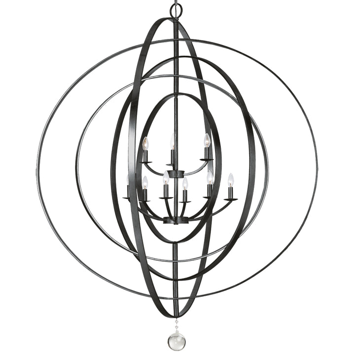 Luna Nine Light Chandelier in Matte Black - available from The Lighting Shoppe, trusted by Canadian homeowners