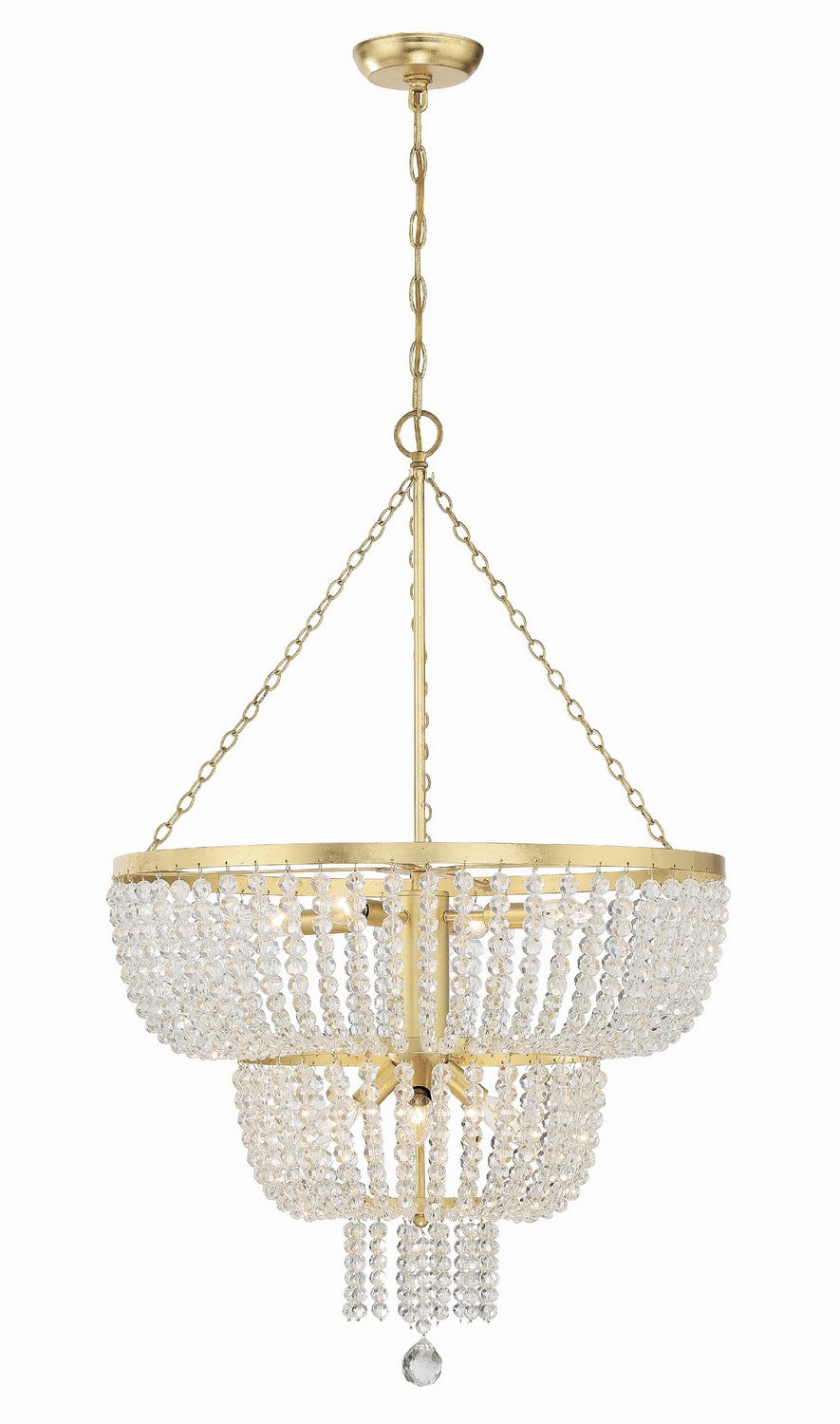Rylee Eight Light Chandelier in Antique Gold - available from The Lighting Shoppe, trusted by Canadian homeowners