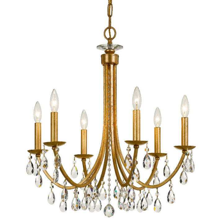 Bridgehampton Six Light Chandelier in Antique Gold - available from The Lighting Shoppe, trusted by Canadian homeowners