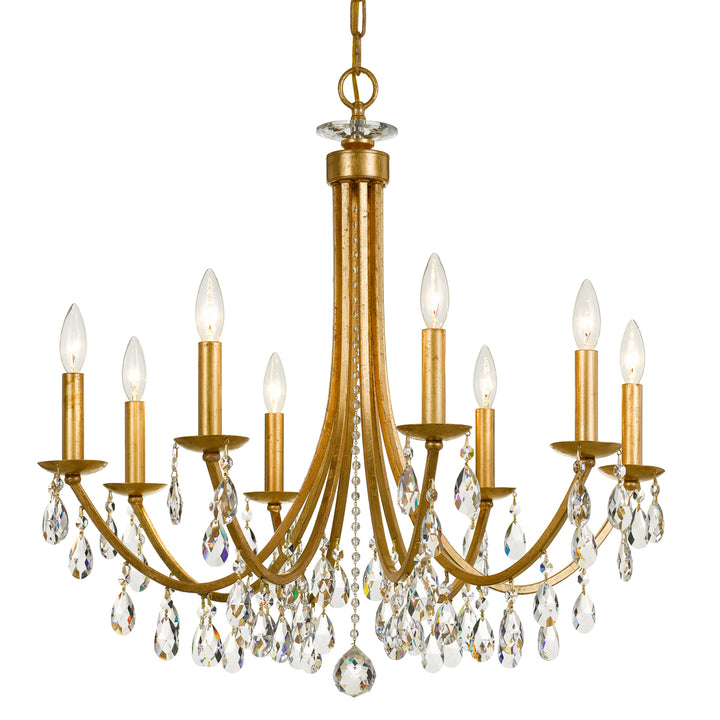 Bridgehampton Eight Light Chandelier in Antique Gold - available from The Lighting Shoppe, trusted by Canadian homeowners