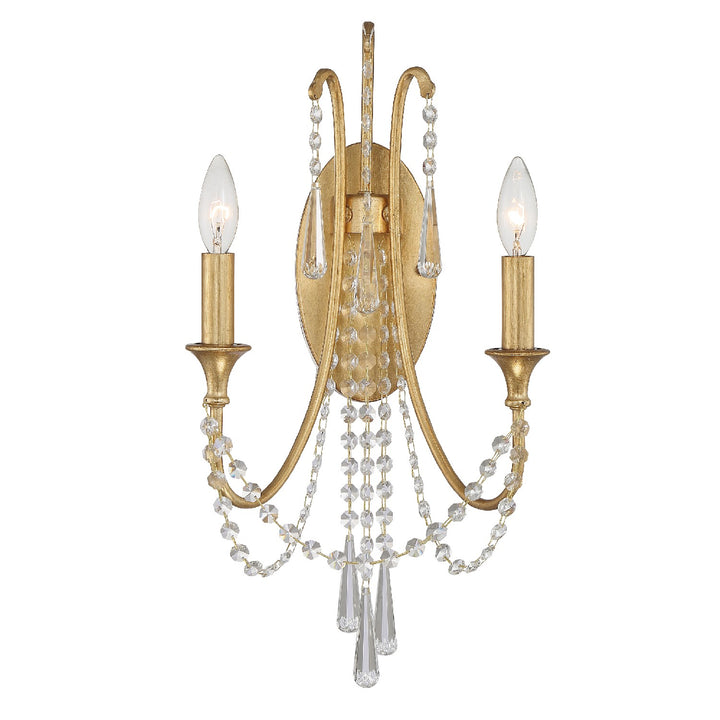 Arcadia Two Light Wall Sconce in Antique Gold - available from The Lighting Shoppe, trusted by Canadian homeowners