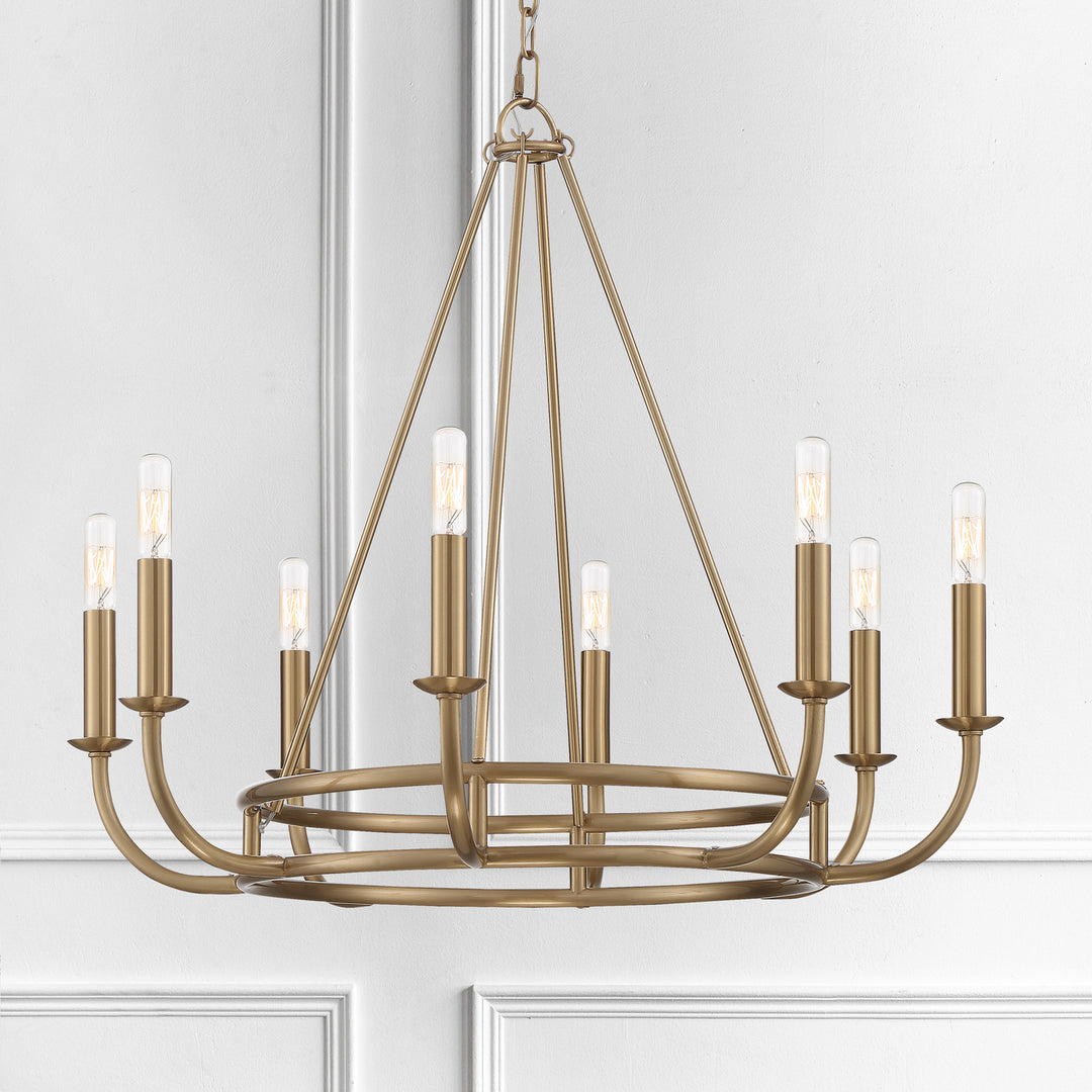 Crystorama - BAI-A2108-AG - Eight Light Chandelier - Bailey - Aged Brass