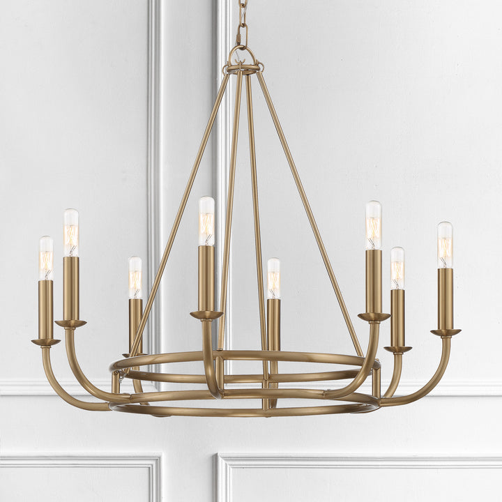 Crystorama - BAI-A2108-AG - Eight Light Chandelier - Bailey - Aged Brass