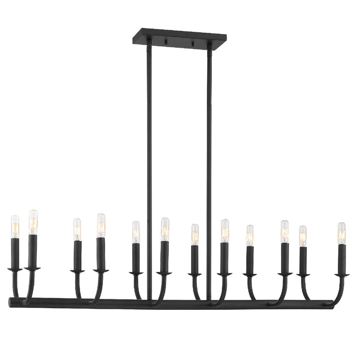Bailey 12 Light Chandelier in Matte Black - available from The Lighting Shoppe, trusted by Canadian homeowners