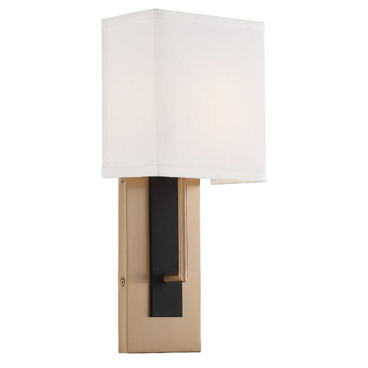 Brent One Light Wall Sconce in Vibrant Gold + Black Forged - available from The Lighting Shoppe, trusted by Canadian homeowners