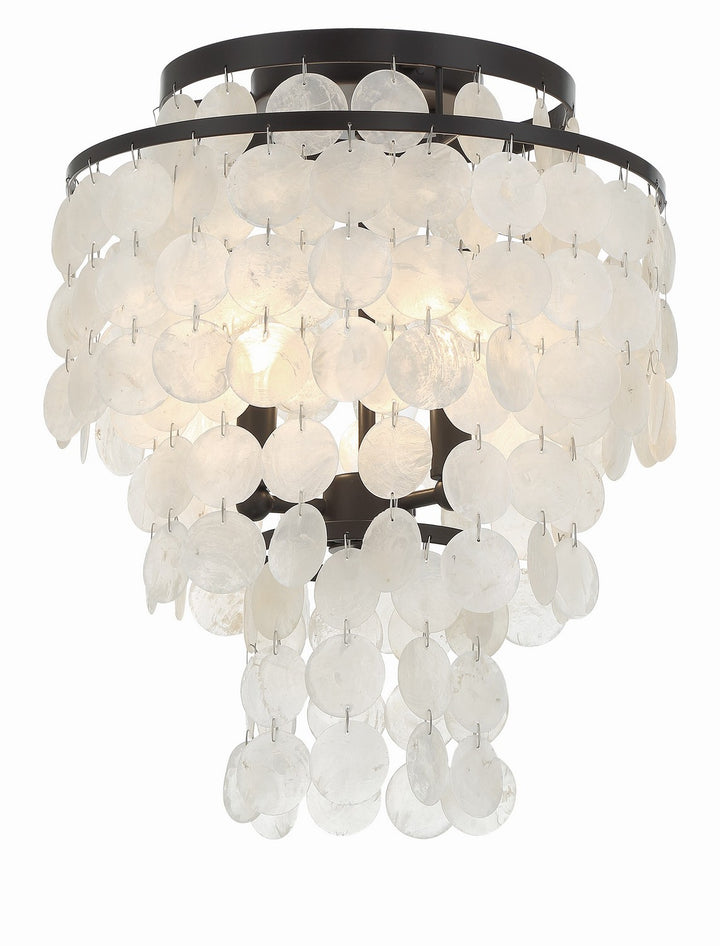 Brielle Three Light Flush Mount in Dark Bronze - available from The Lighting Shoppe, trusted by Canadian homeowners