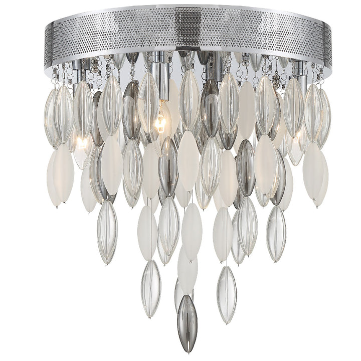 Hudson Four Light Flush Mount in Polished Chrome - available from The Lighting Shoppe, trusted by Canadian homeowners
