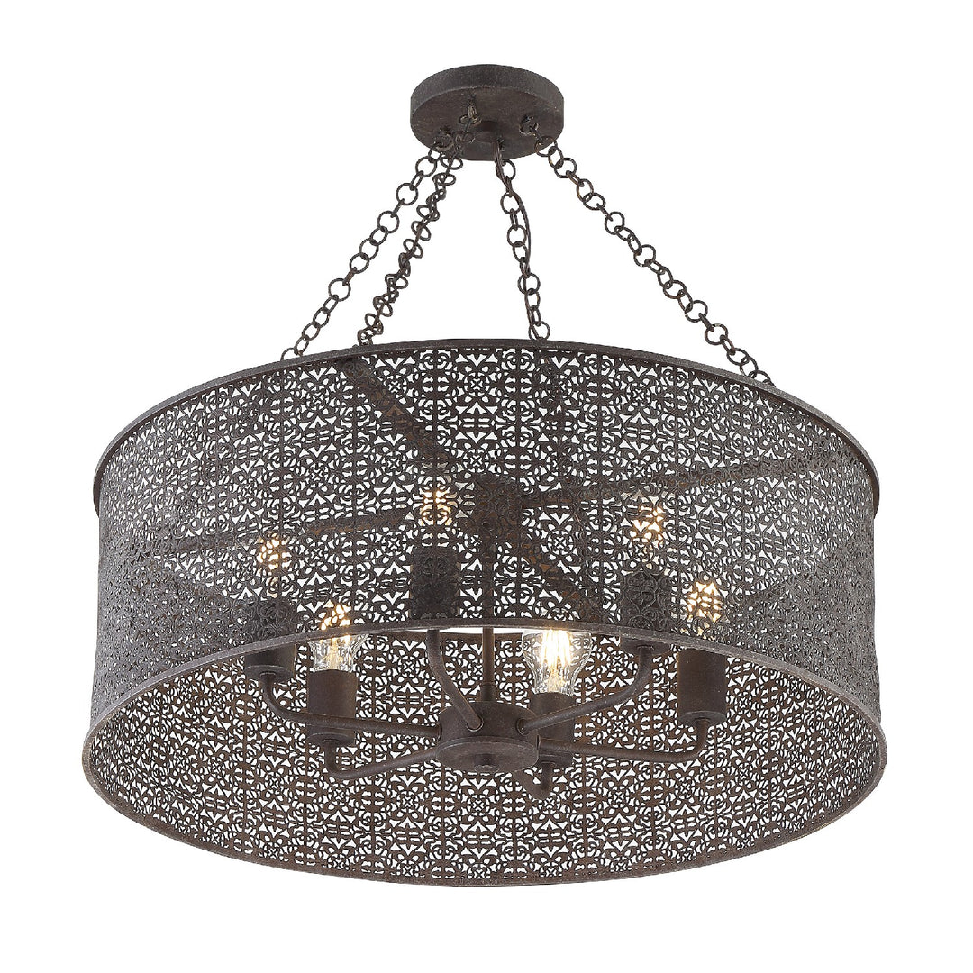 Jasmine Six Light Chandelier in Forged Bronze - available from The Lighting Shoppe, trusted by Canadian homeowners
