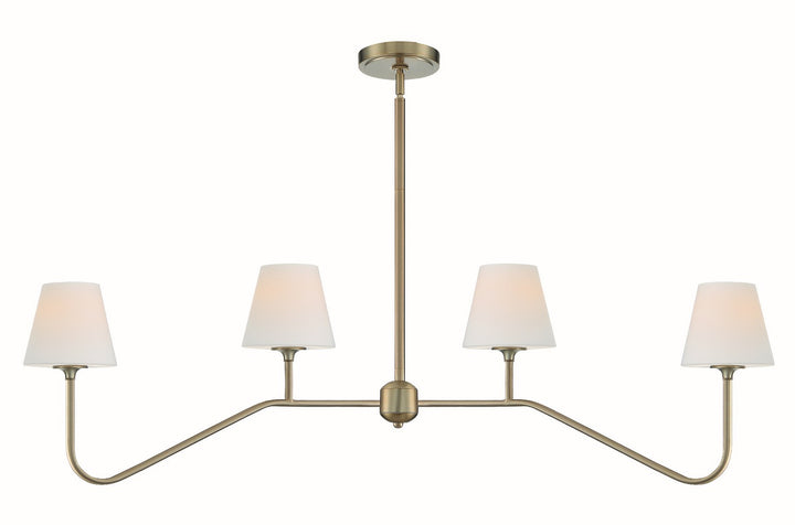 Keenan Four Light Chandelier in Vibrant Gold - available from The Lighting Shoppe, trusted by Canadian homeowners