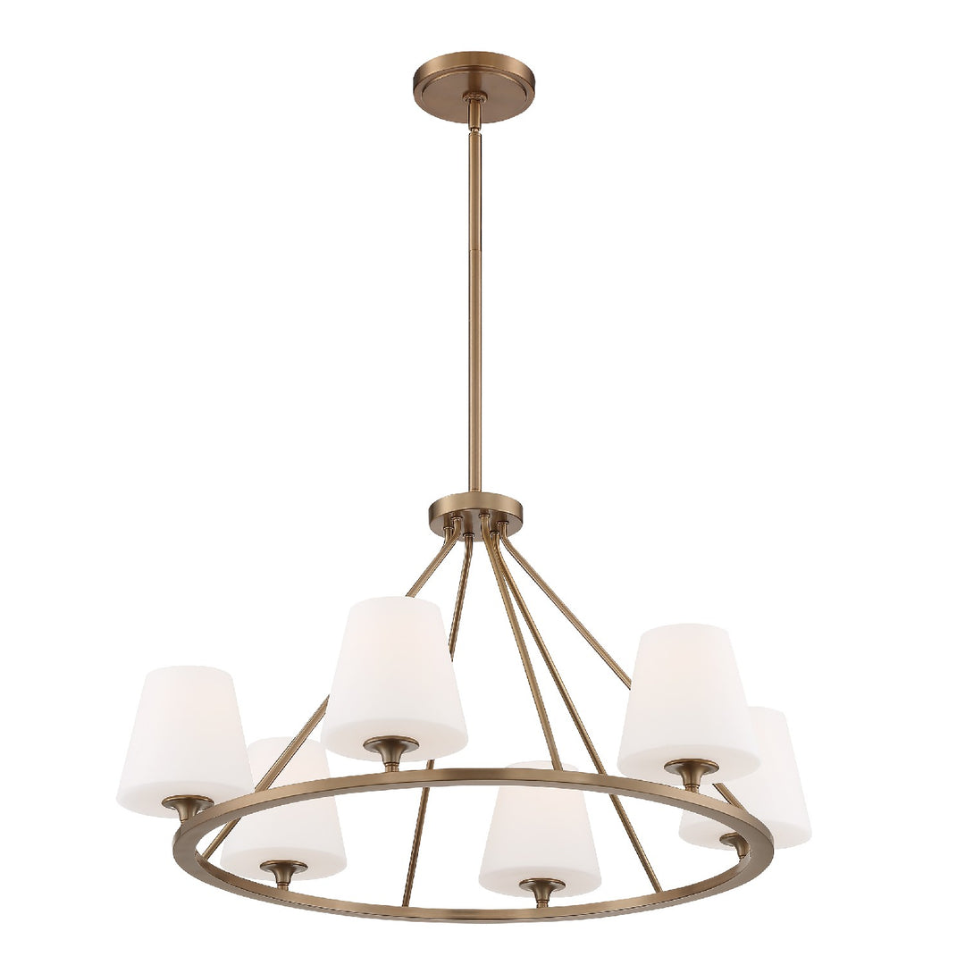 Keenan Six Light Chandelier in Vibrant Gold - available from The Lighting Shoppe, trusted by Canadian homeowners