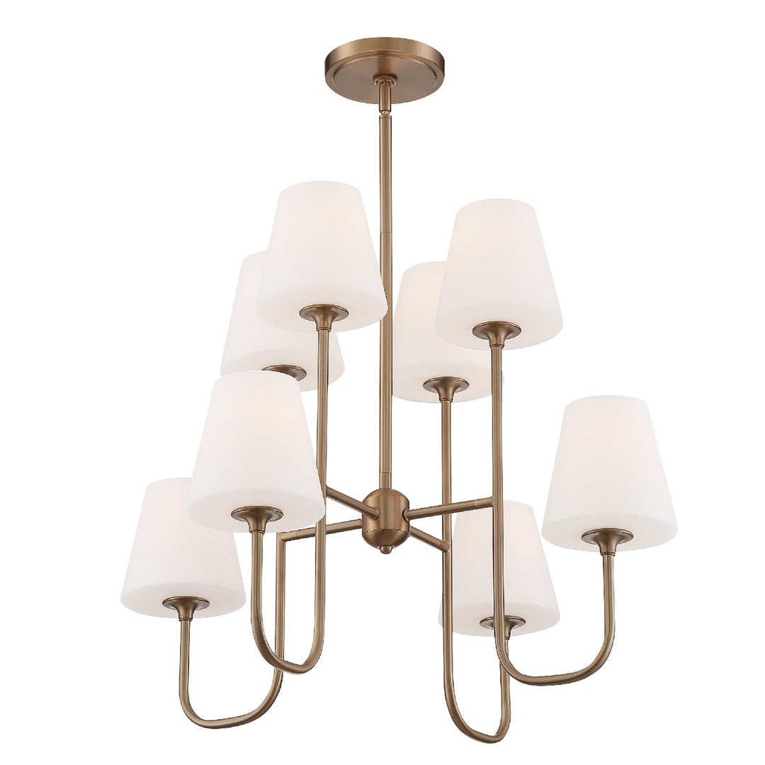 Keenan Eight Light Chandelier in Vibrant Gold - available from The Lighting Shoppe, trusted by Canadian homeowners