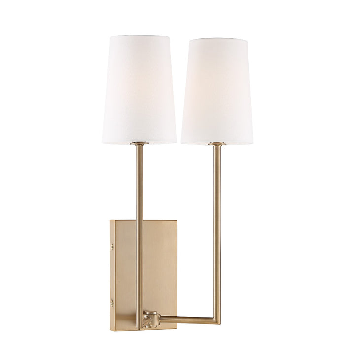 Lena Two Light Wall Sconce in Vibrant Gold - available from The Lighting Shoppe, trusted by Canadian homeowners