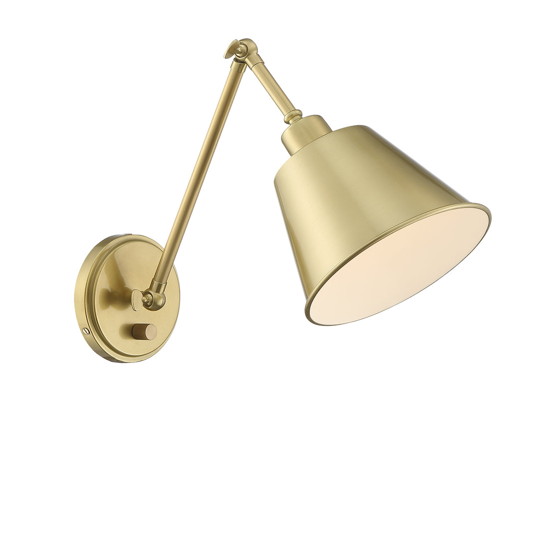 Mitchell One Light Wall Sconce in Aged Brass - available from The Lighting Shoppe, trusted by Canadian homeowners