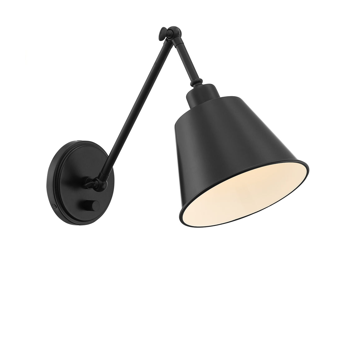 Mitchell One Light Wall Sconce in Matte Black - available from The Lighting Shoppe, trusted by Canadian homeowners