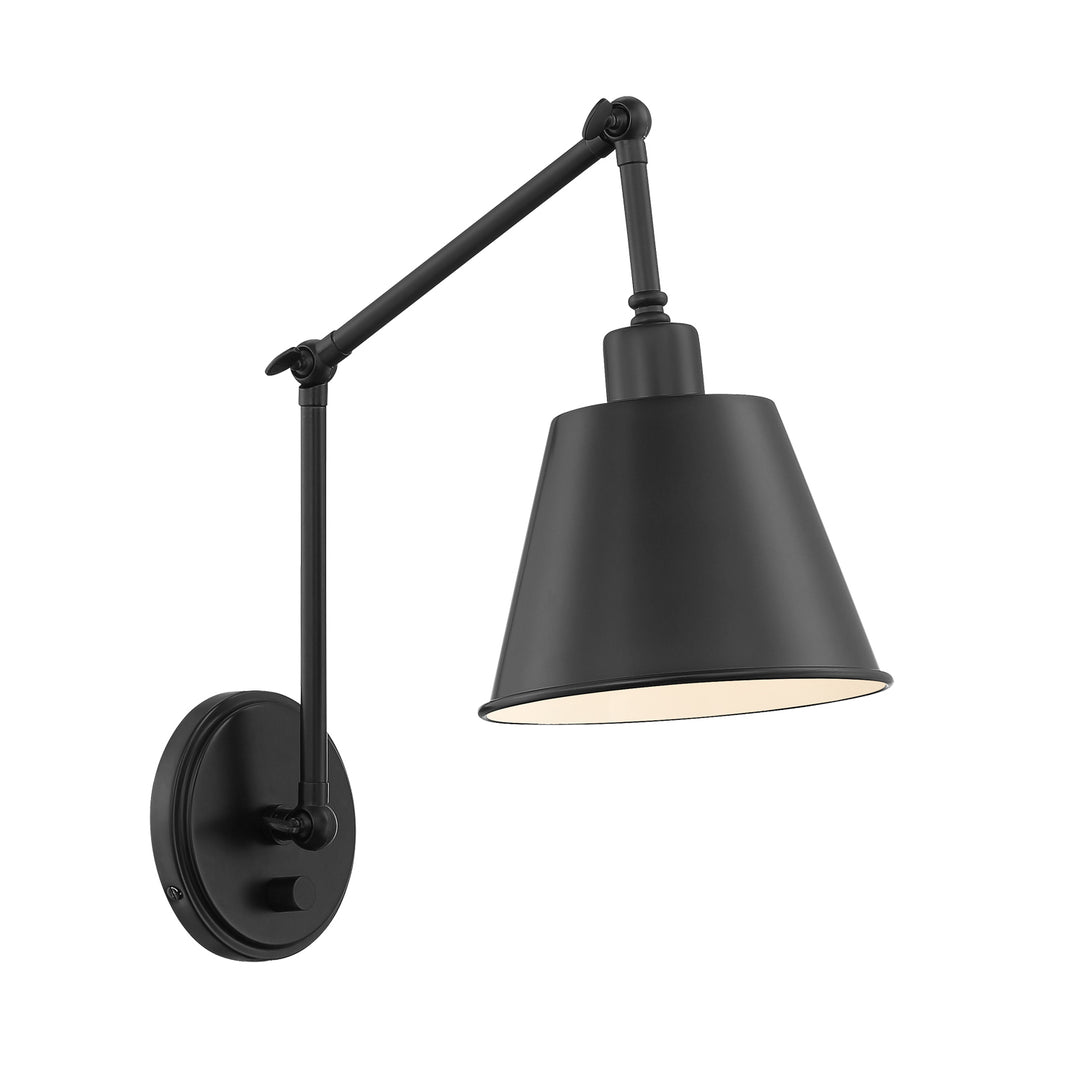 Mitchell One Light Wall Sconce in Matte Black - available from The Lighting Shoppe, trusted by Canadian homeowners