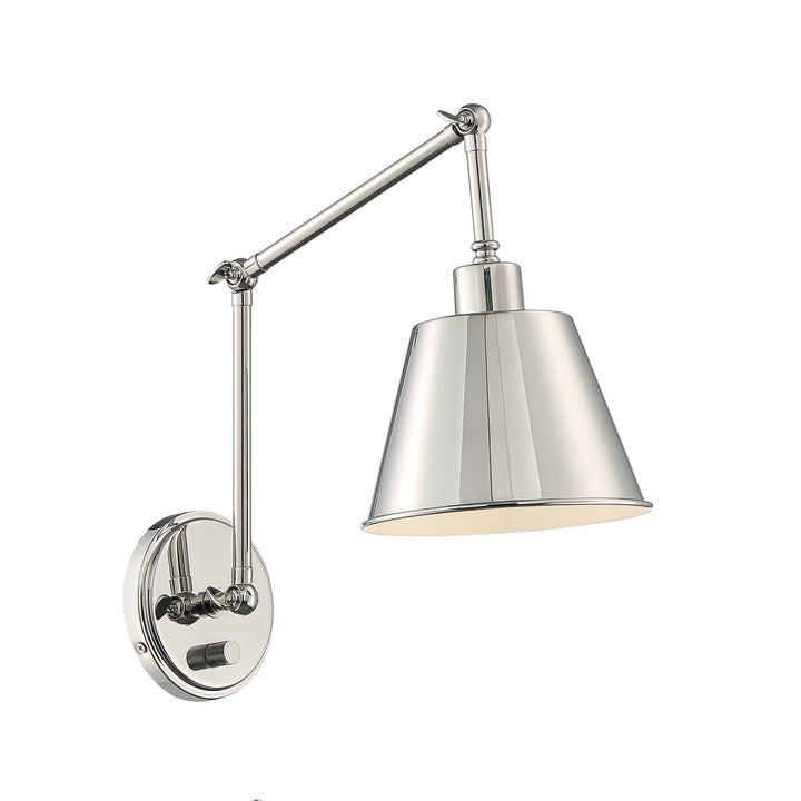 Mitchell One Light Wall Sconce in Polished Nickel - available from The Lighting Shoppe, trusted by Canadian homeowners