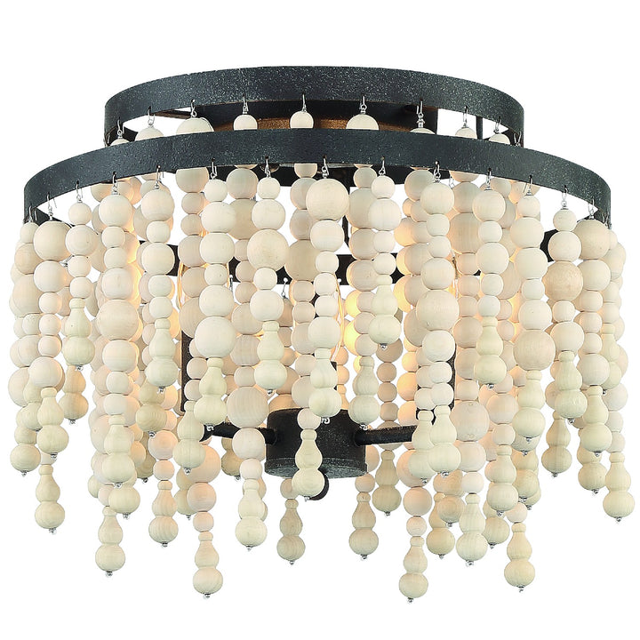 Poppy Three Light Semi Flush Mount in Forged Bronze - available from The Lighting Shoppe, trusted by Canadian homeowners