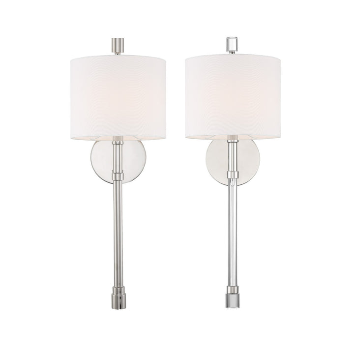 Rachel One Light Wall Sconce in Polished Nickel - available from The Lighting Shoppe, trusted by Canadian homeowners