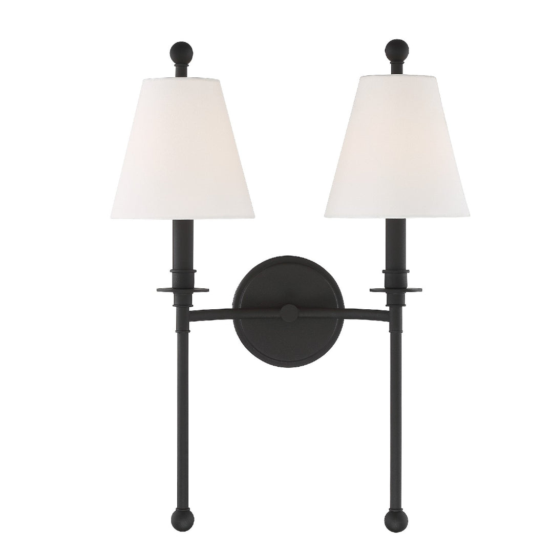 Riverdale Two Light Wall Sconce in Black Forged - available from The Lighting Shoppe, trusted by Canadian homeowners