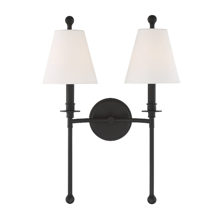 Riverdale Two Light Wall Sconce in Black Forged - available from The Lighting Shoppe, trusted by Canadian homeowners