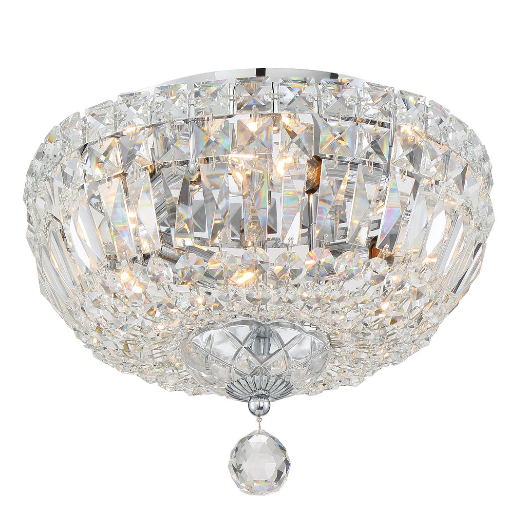 Roslyn Four Light Flush Mount in Polished Chrome - available from The Lighting Shoppe, trusted by Canadian homeowners