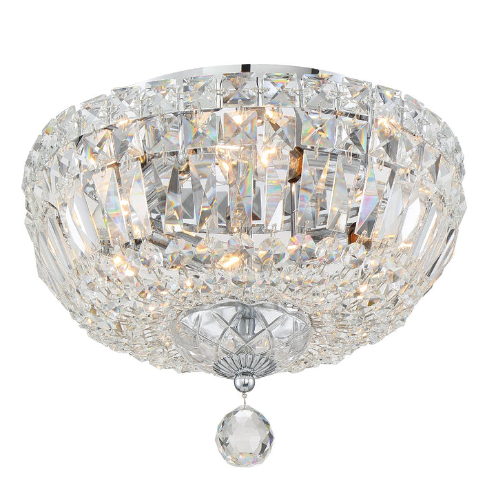Roslyn Four Light Flush Mount in Polished Chrome - available from The Lighting Shoppe, trusted by Canadian homeowners
