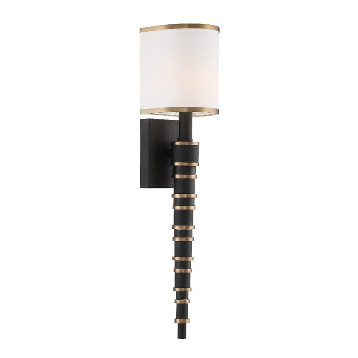 Crystorama - SLO-A3601-VG-BF - One Light Wall Sconce - Sloane - Vibrant Gold + Black Forged