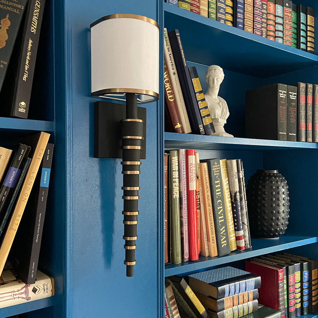 Crystorama - SLO-A3601-VG-BF - One Light Wall Sconce - Sloane - Vibrant Gold + Black Forged