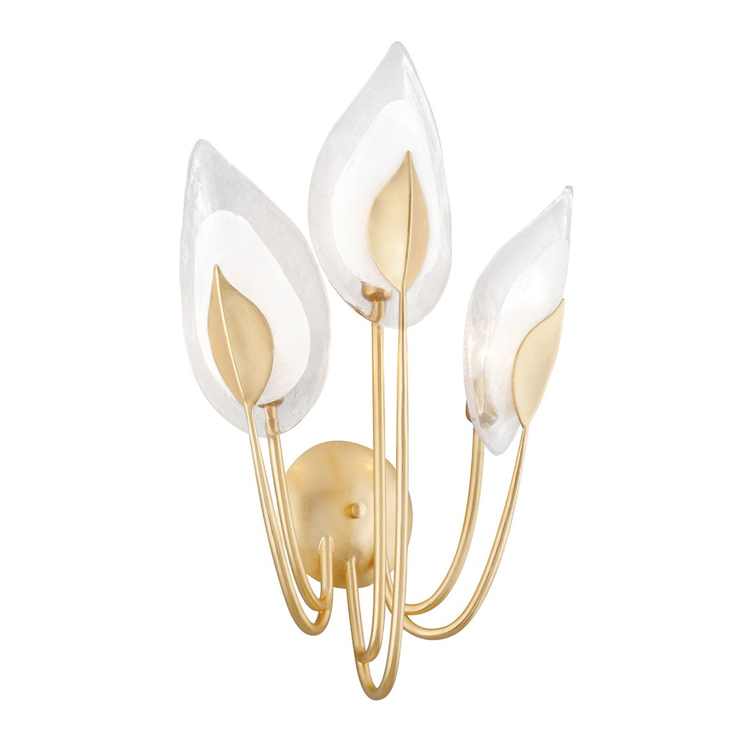 Hudson Valley Canada - 4803-GL - Three Light Wall Sconce - Blossom - Gold Leaf