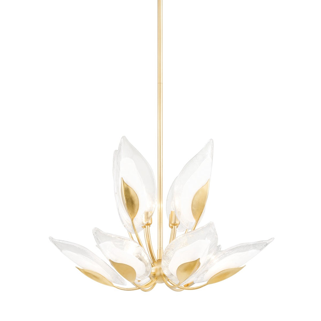 Blossom Ten Light Chandelier in Gold Leaf - available from The Lighting Shoppe, trusted by Canadian homeowners