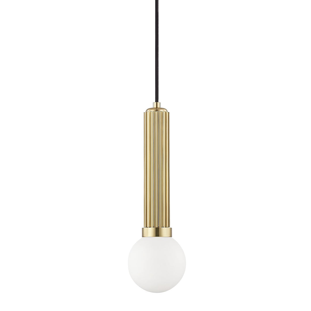 Reade One Light Pendant in Aged Brass - available from The Lighting Shoppe, trusted by Canadian homeowners