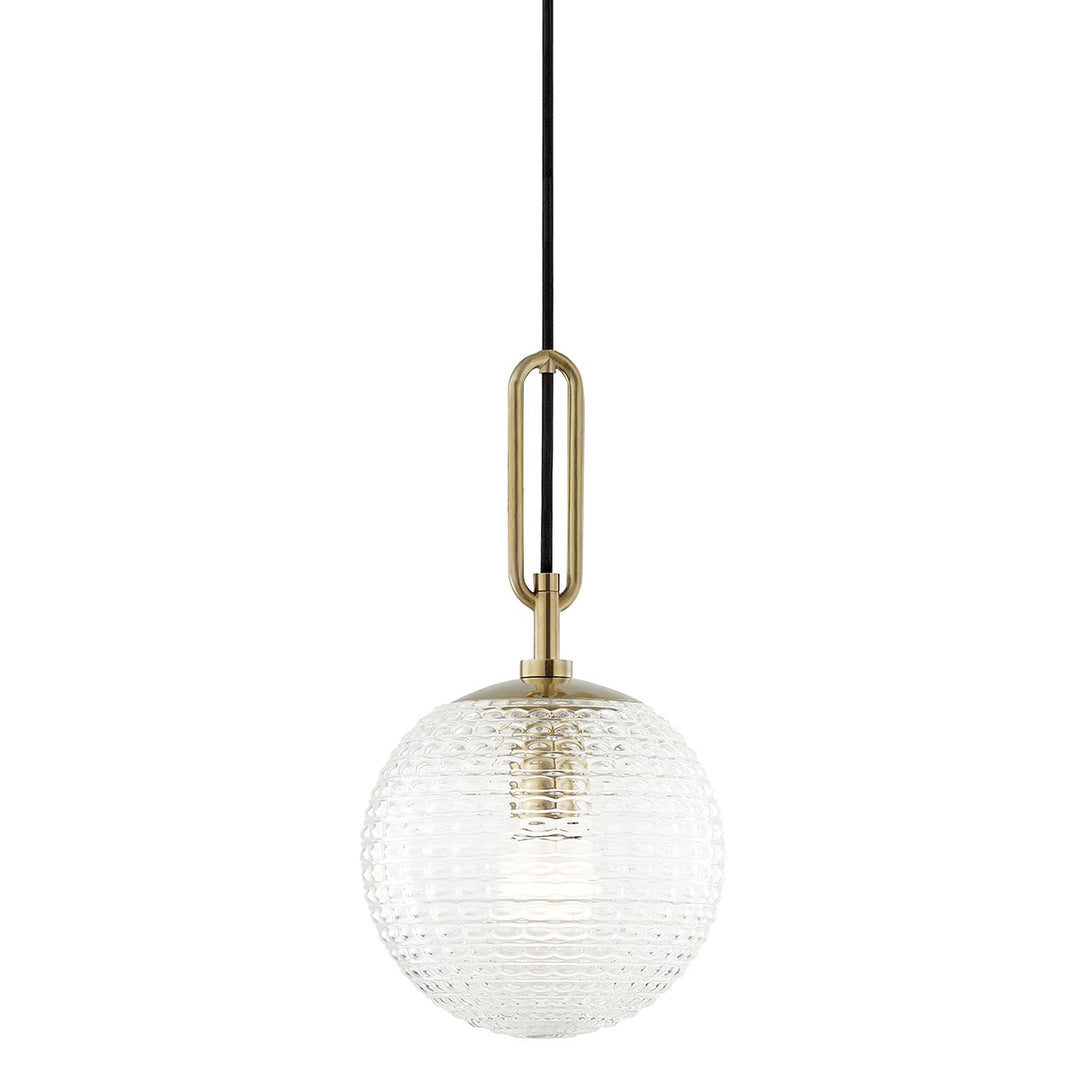 Jewett One Light Pendant in Aged Brass - available from The Lighting Shoppe, trusted by Canadian homeowners