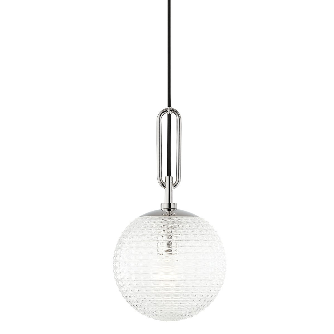 Jewett One Light Pendant in Polished Nickel - available from The Lighting Shoppe, trusted by Canadian homeowners
