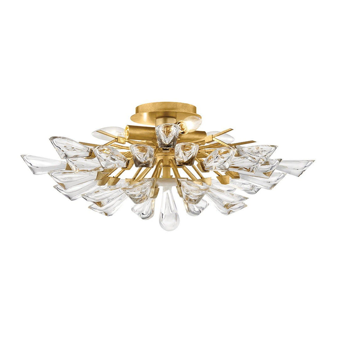 Tulip Four Light Semi Flush Mount in Gold Leaf - available from The Lighting Shoppe, trusted by Canadian homeowners