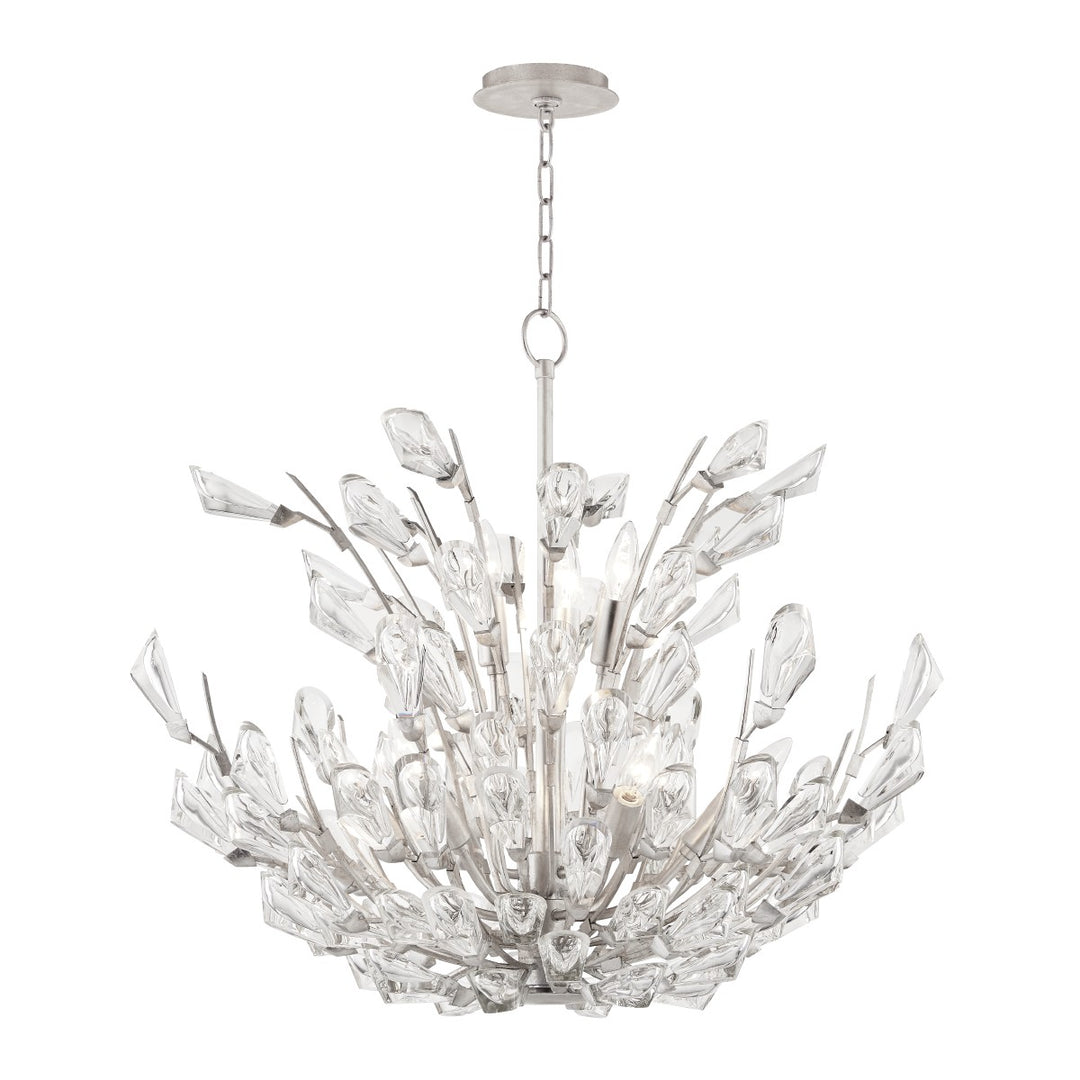 Tulip Nine Light Chandelier in Silver Leaf - available from The Lighting Shoppe, trusted by Canadian homeowners