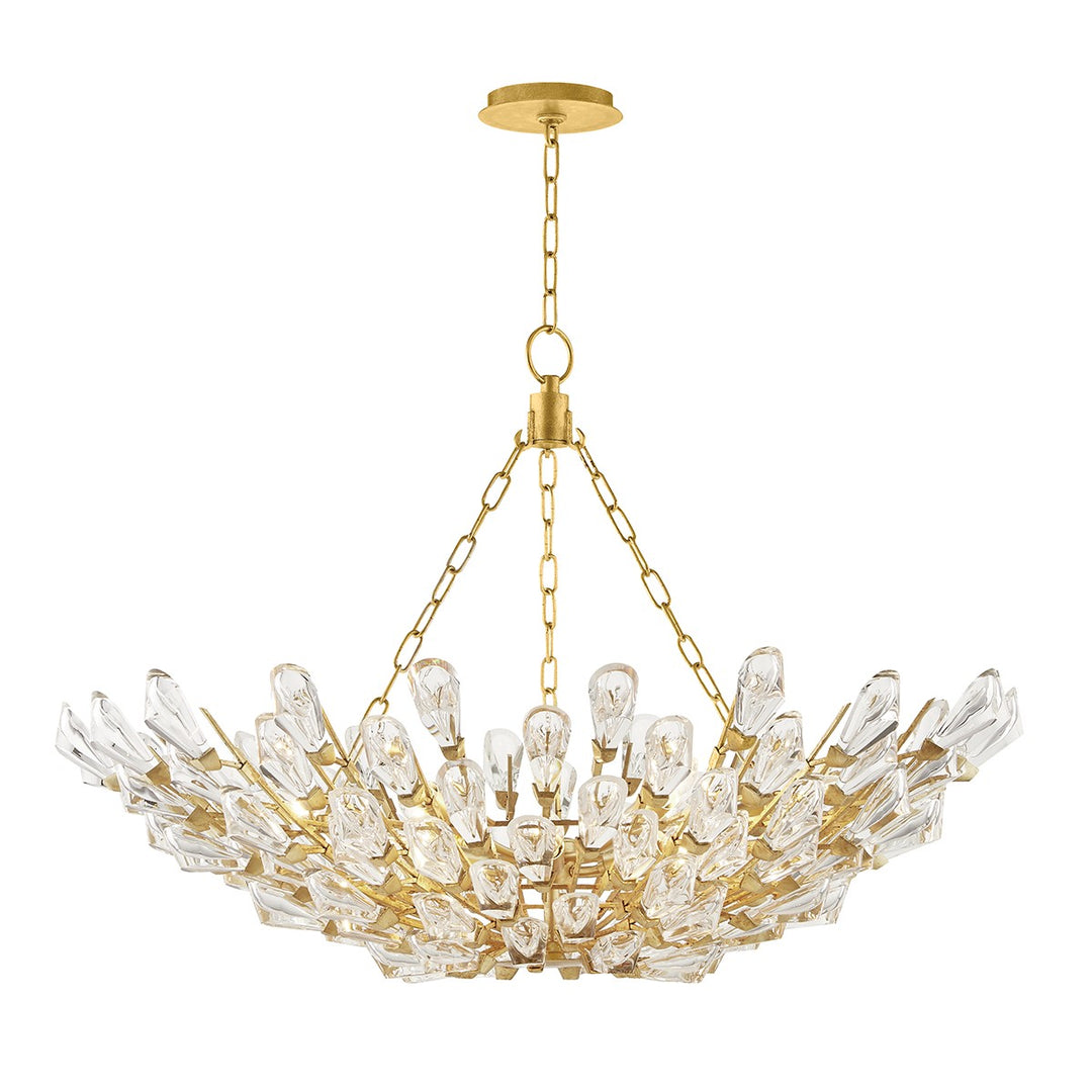 Tulip 12 Light Chandelier in Gold Leaf - available from The Lighting Shoppe, trusted by Canadian homeowners