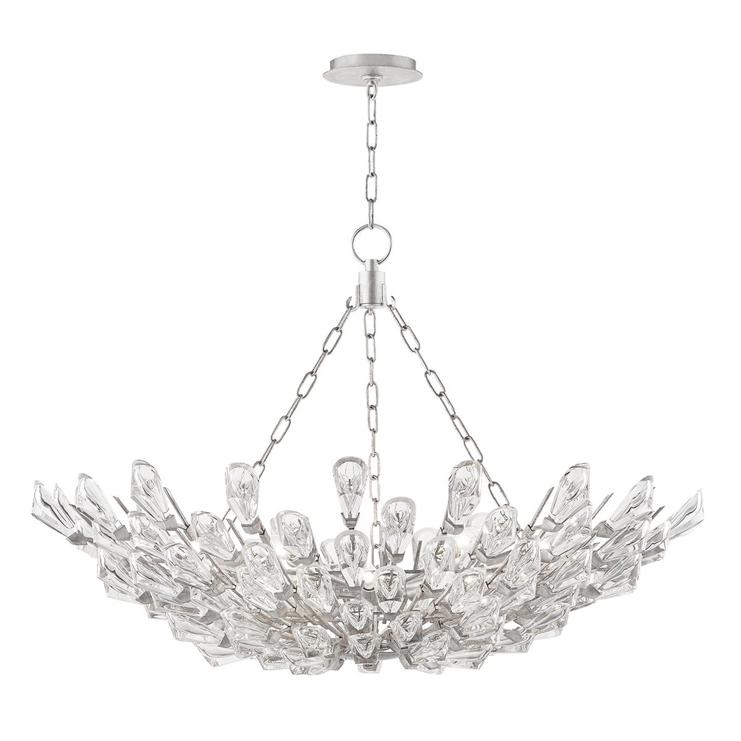 Tulip 12 Light Chandelier in Silver Leaf - available from The Lighting Shoppe, trusted by Canadian homeowners