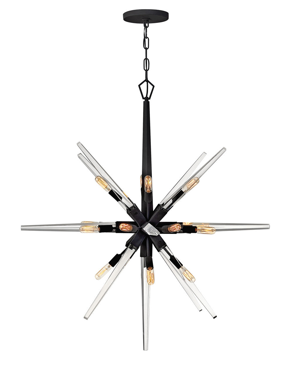 Ariel LED Chandelier in Black - available from The Lighting Shoppe, trusted by Canadian homeowners