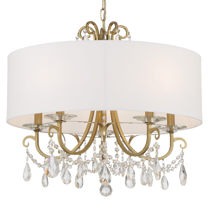 Othello Five Light Chandelier in Vibrant Gold - available from The Lighting Shoppe, trusted by Canadian homeowners