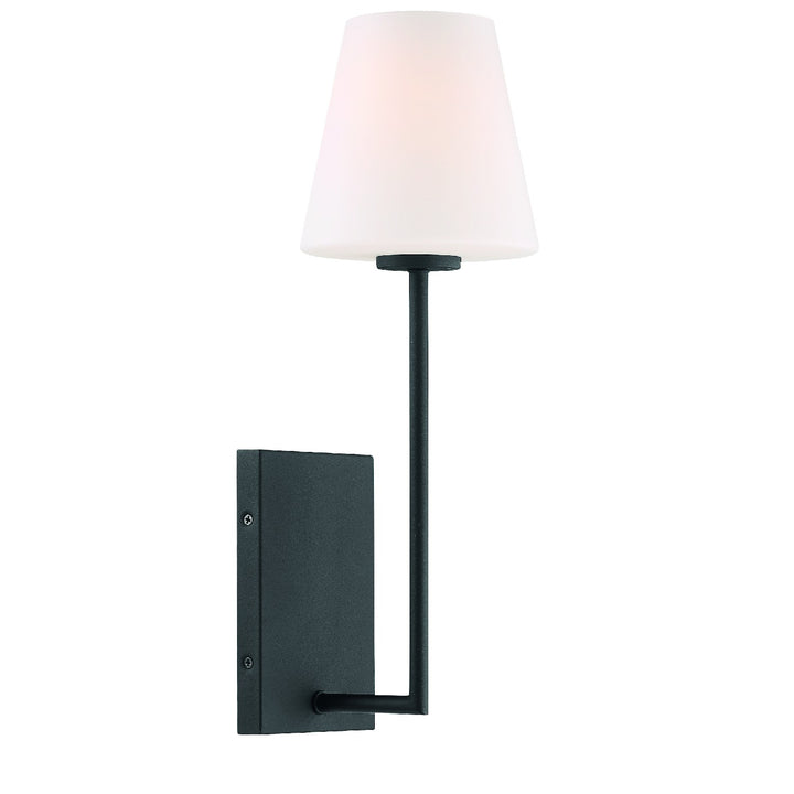 Lena One Light Wall Sconce in Black Forged - available from The Lighting Shoppe, trusted by Canadian homeowners