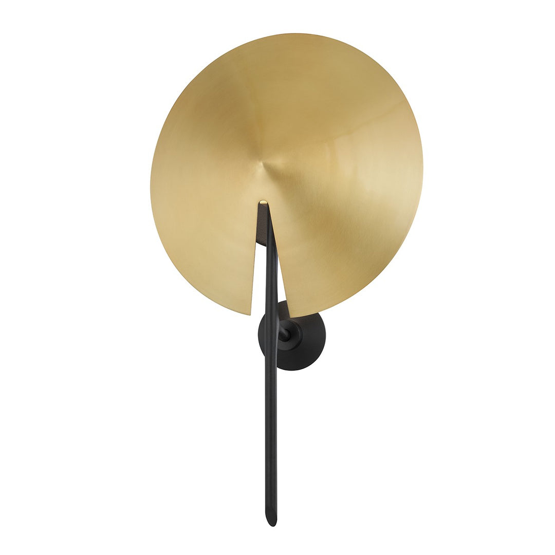 Hudson Valley Canada - 9701-AGB/BK - One Light Wall Sconce - Equilibrium - Aged Brass