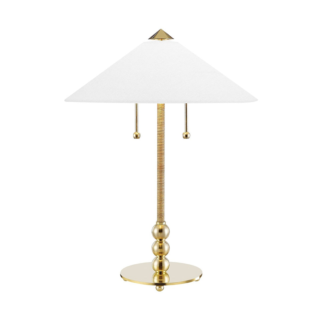 Hudson Valley Canada - L1395-AGB - Two Light Table Lamp - Flare - Aged Brass